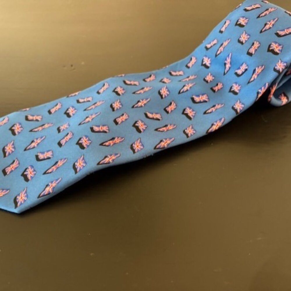 Fox & Chave 100% Silk Handmade Union Jack (Great Britain) Flag Tie